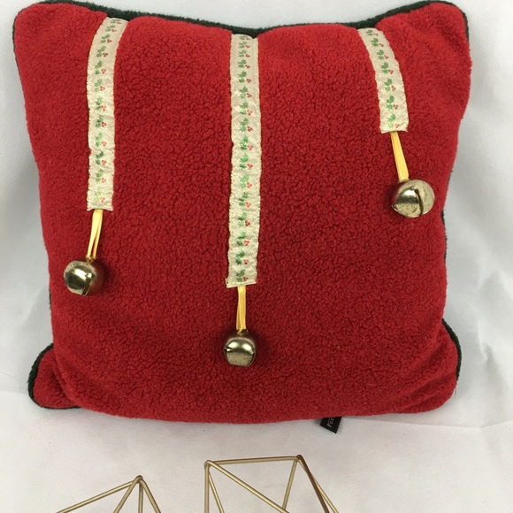 Red & Green Jingle Bell Accent Pillow - Picture 2 of 3